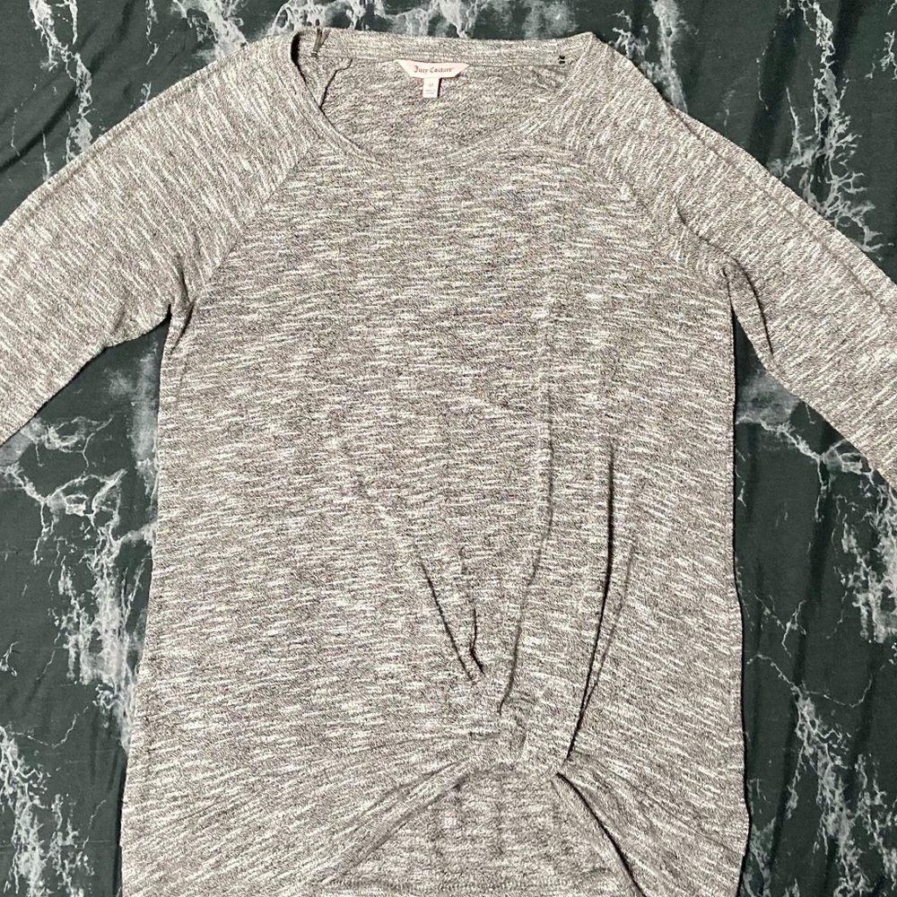 Juicy Couture Gray Knotted Long Sleeve
